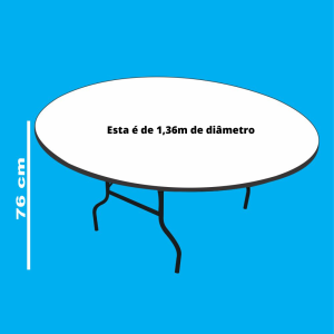 MESA REDONDAS PARA REFEITÓRIO OU EVENTOS (Branco neve)