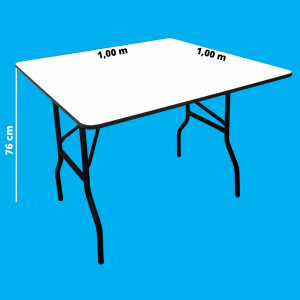 MESA QUADRADA PARA REFEITÓRIO. (Branco neve)